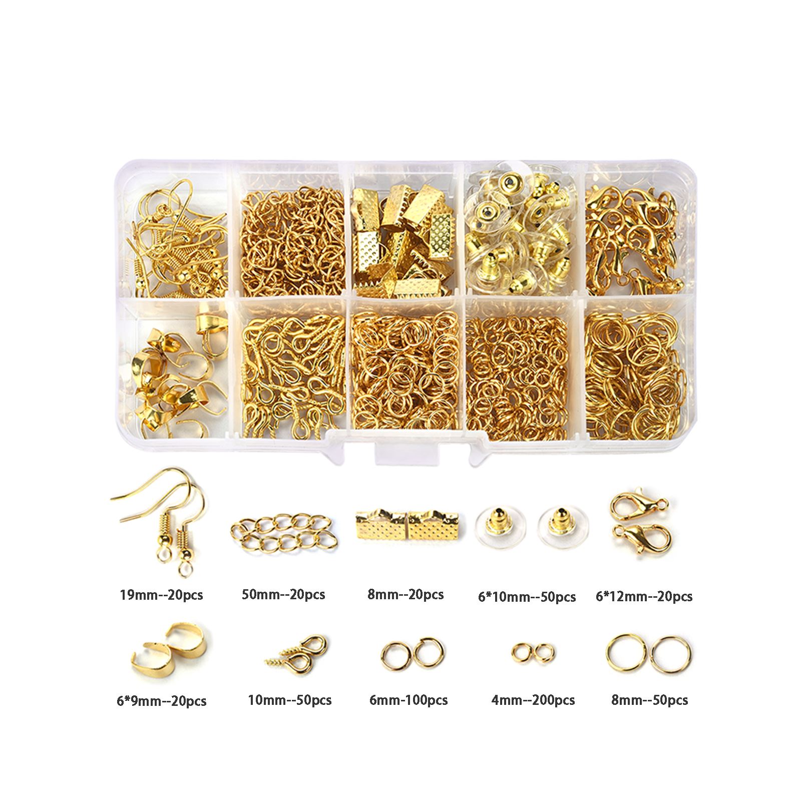 Schmuck Zubehör Kit Set Schmuck Offene Jump Ringe Ohrring Haken Lobster Schließe Schmuck Machen Liefert Werkzeuge