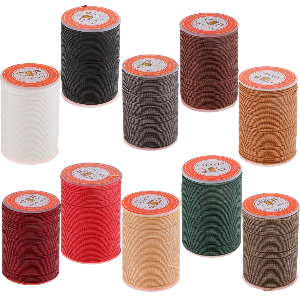 Strong Polyester Leather Sewing Waxed Thread For Repair Shoes Clothes 0.65mm