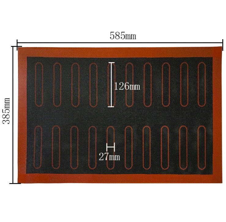 Siliconen macaron bakmat vezel bakmat voor bladerdeeg antiaanbak siliconen bakvorm voor grote bakvormen: 58.5 x 38.5cm liter