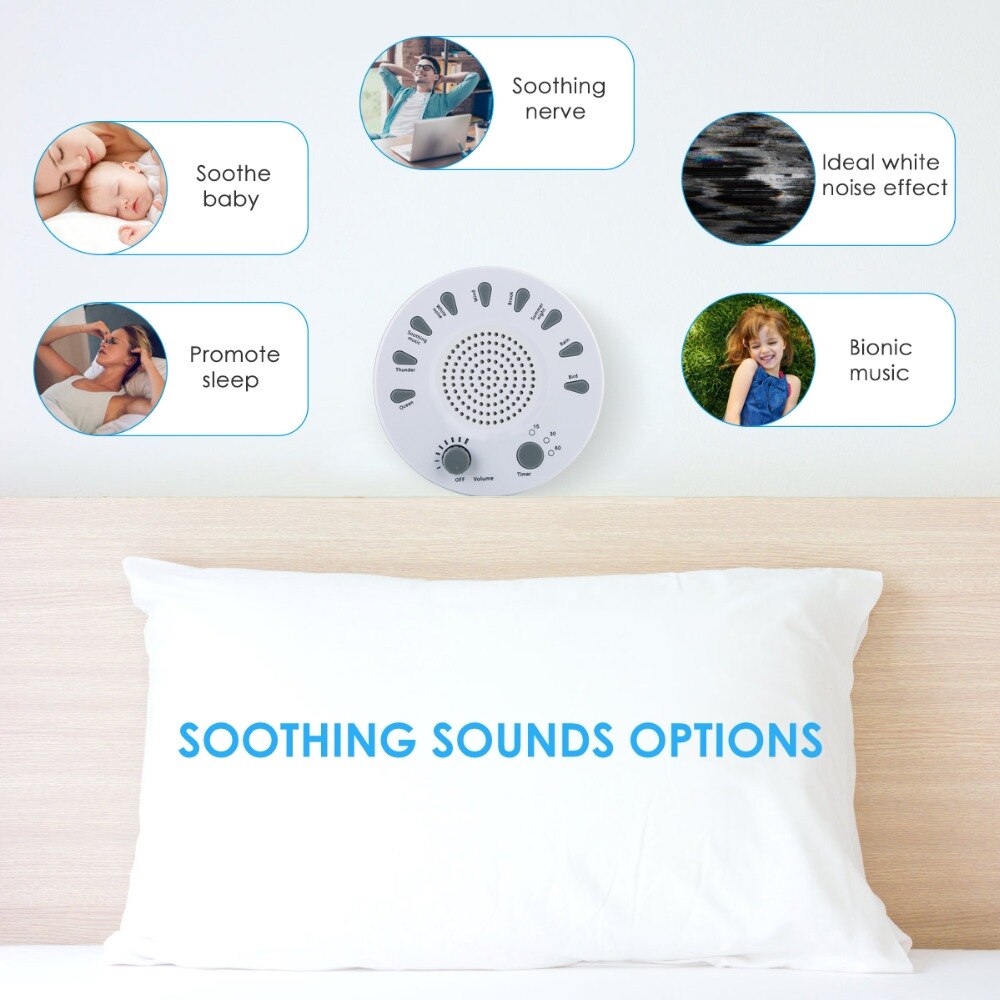 Tragbare Weiß Lärm Klang Maschine Baby Licht Schlaf Therapie Regler mit 9 Anlage Beruhigende Klang Baby Schlaf Monitor