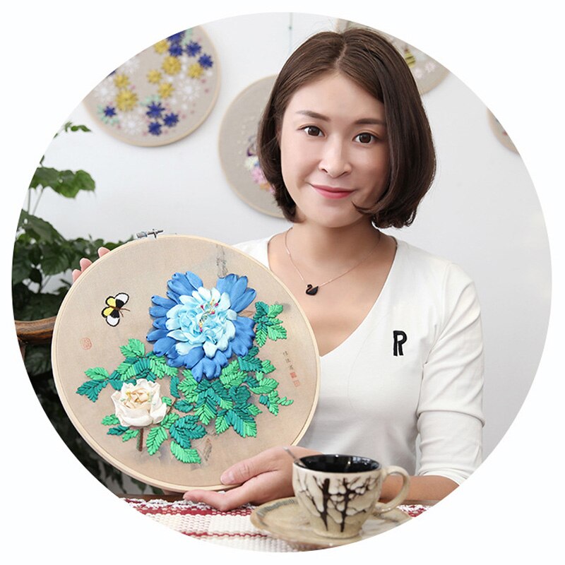 Romántico flor y mariposa sentimientos 3d Kit de punto de cruz sin terminar costura cinta bordado pintura decoración del hogar