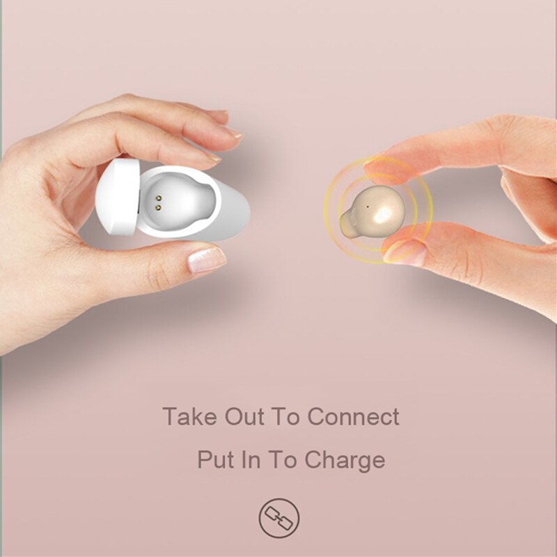 Onzichtbare draadloze oordopjes, bluetooth-hoofdtelefoons, oordopjes met één oor, sportheadsets, waterdicht met microfoon, voor meisjes, bestuurders, vrouwen