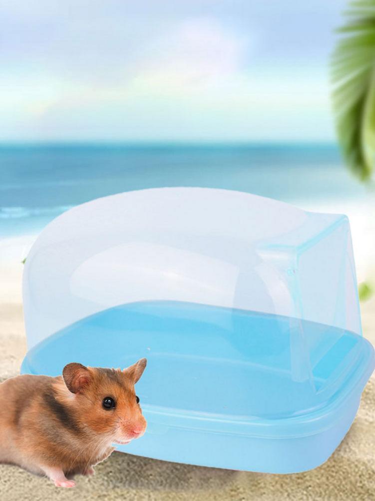 Casa de baño para mascotas, Hamster, piscina, Chinchilla, polvo, arena, baño, ducha, inodoro