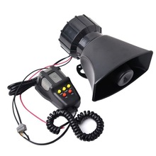 DC 12V 100W 5 Tono de sonido sirena ruidosa bocina policía bomberos alarma de alarma altavoz motocicleta coche vehículo camión