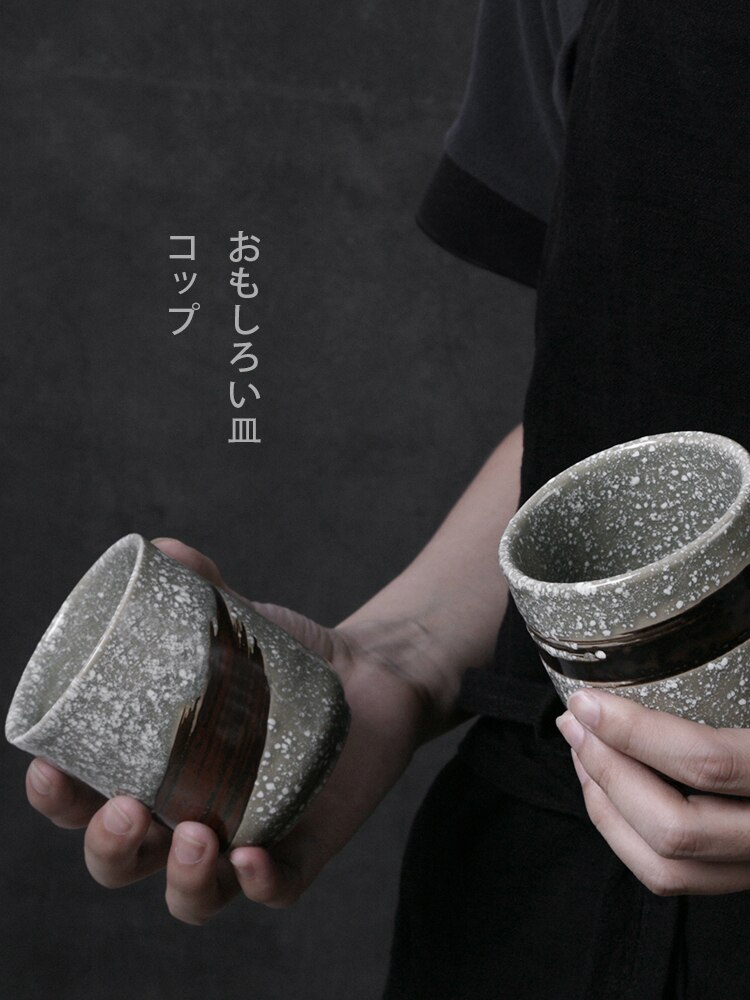 Japanese ceramic teacup water cup retro stoneware coffee cup home teacup commercial cooking tableware