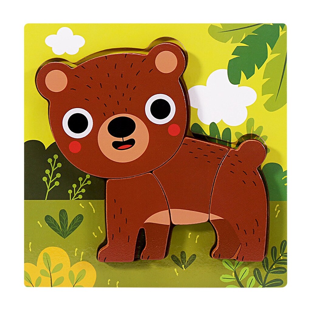 toys for children Wooden Animal Puzzles for Toddlers 1 2 3 Years Old Boys Girls Educational Toy игрушки для детей #G2020: L