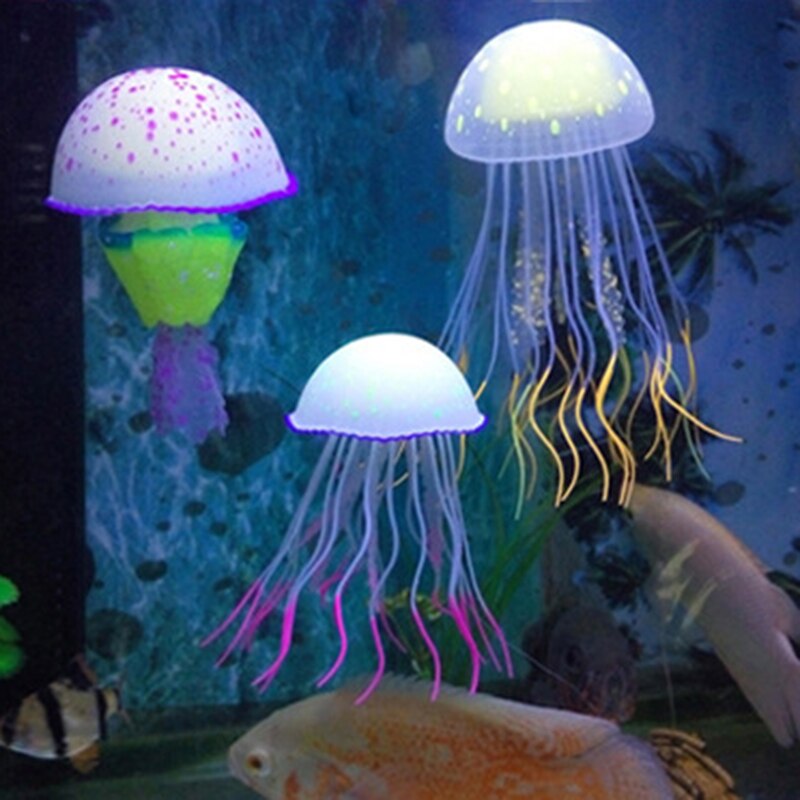 1pcs Aquarium Fish Tank Simulates Jellyfish Aquarium Landscaping Decoration Small Soft Jellyfish Home Aquatic Pet Supplies