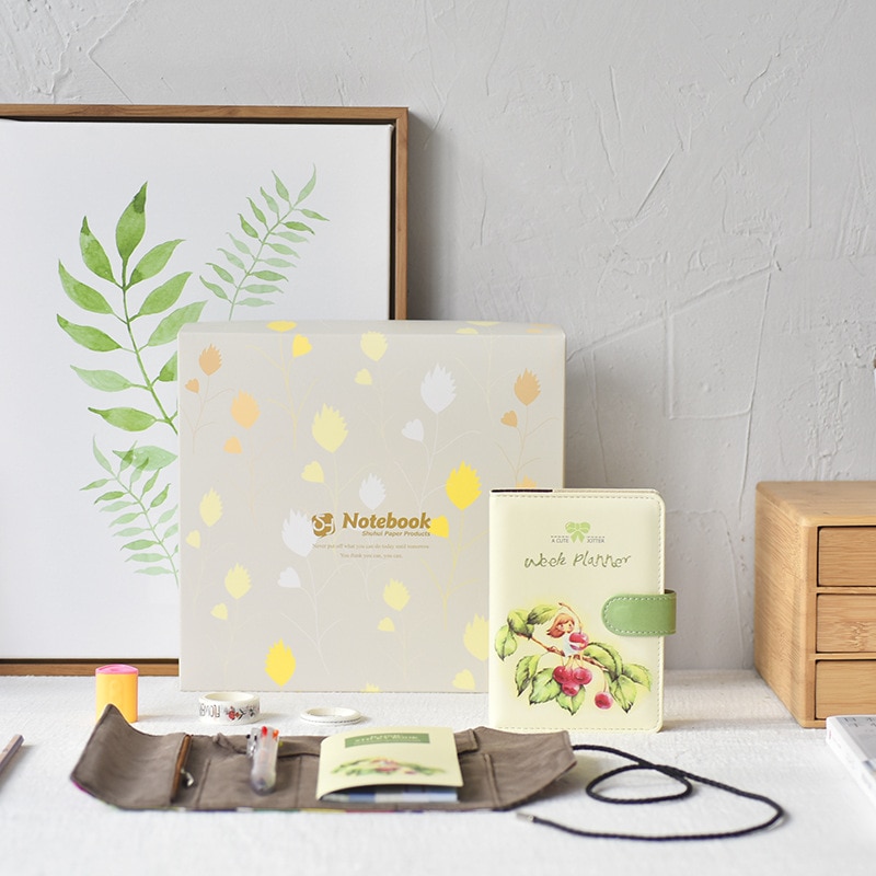 Tututu-organiseur de Agenda en cuir, mignons cahiers en cuir de dessin animé, organisateur, Agenda, hebdomadaire, Filofax, ensemble de papeterie pour de noël H0142