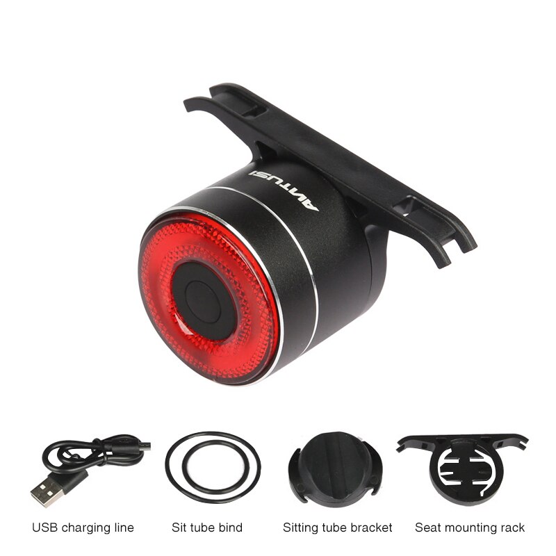 Smart Fiets Achterlicht Auto Start/Stop Brake Sensing IPx65 Waterdichte Usb Charge Fietsen Tail Achterlicht Fiets Led Licht: Q3