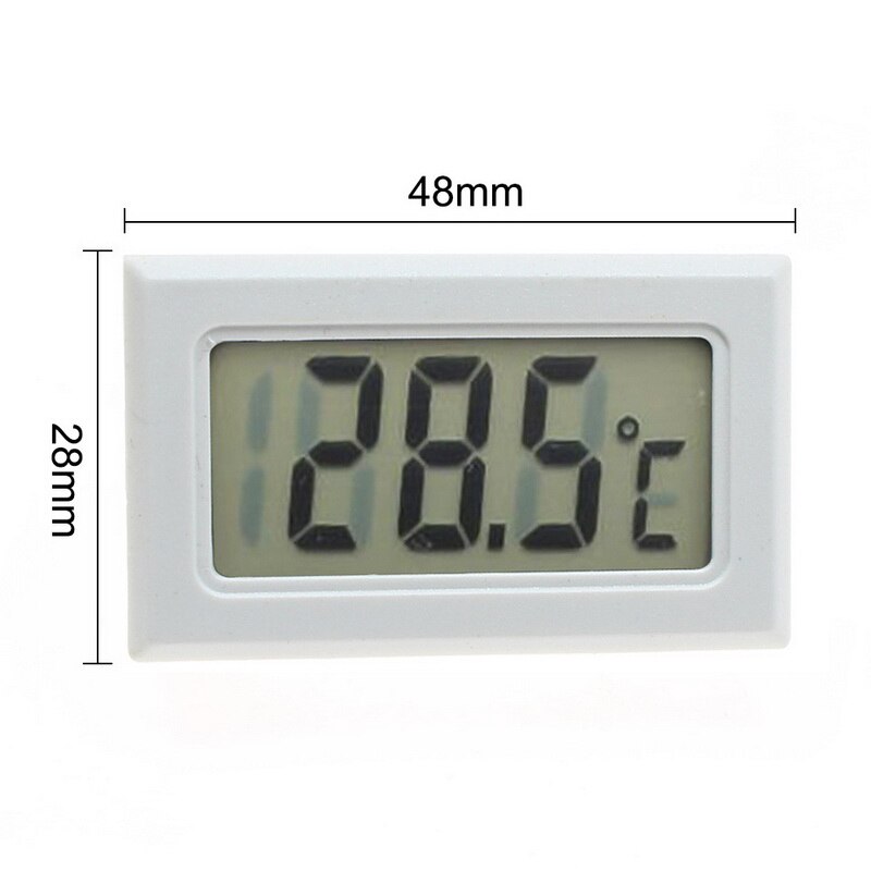 1pc 5m pratique Mini thermomètre ménage température mètre numérique LCD affichage: white without line