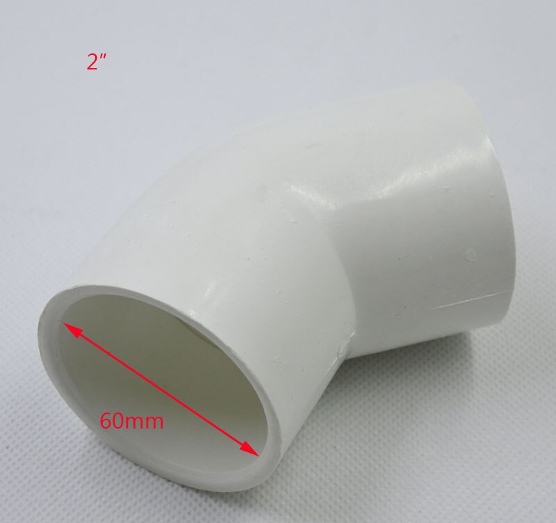 1.5"/2"PVC Pipe 45 Degree Equal Elbow Fitting Connector Spa fitting interface: 2 inch