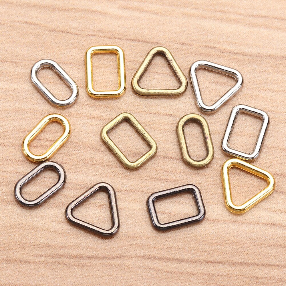 20Pcs 4Mm Mini Ovale/Vierkante/Driehoek Pop Zak Gesp Diy Pop Ultra-Kleine Bagage Kleding schoenen Hardware Onderdelen Accessoires