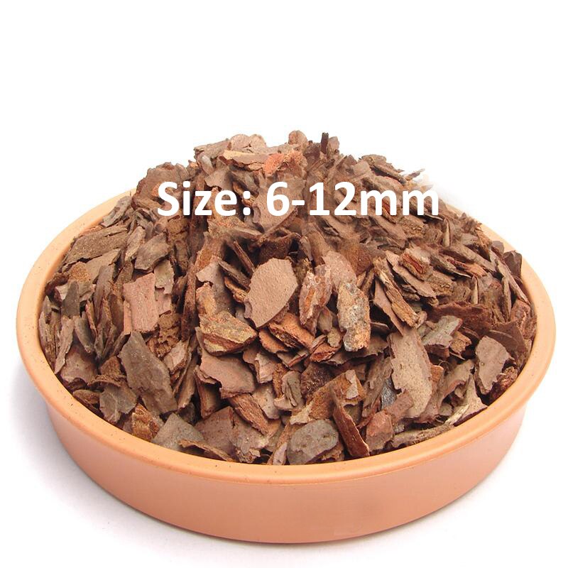 Naturlig frankrig fyrrebark dendrobe orkidé planter zymotic fyrretræ bark gødning lang tid sidste dyrkningssubstrat: 500g / 6-12mm