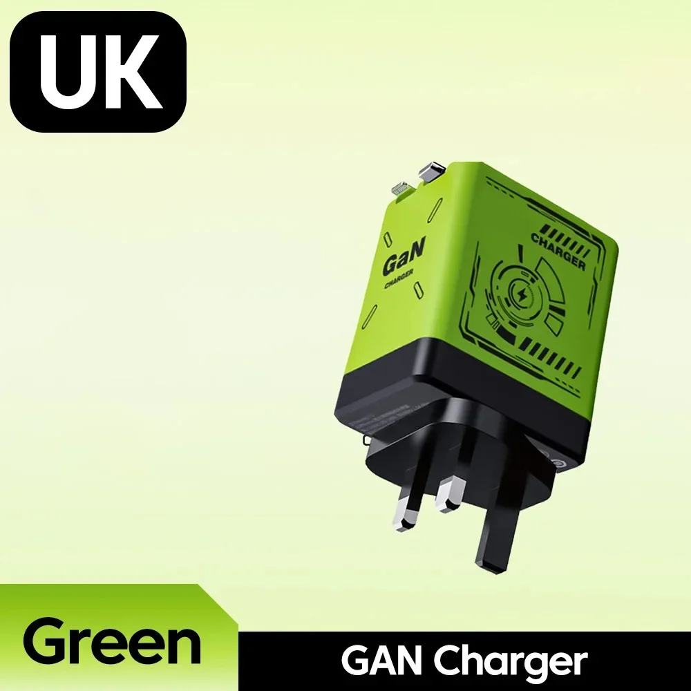 GaN 20W Snellader met intrekbare Type-C kabel, snellaadadapter voor iPhone 17 16 15 14 13 12 11 iPad: Kr