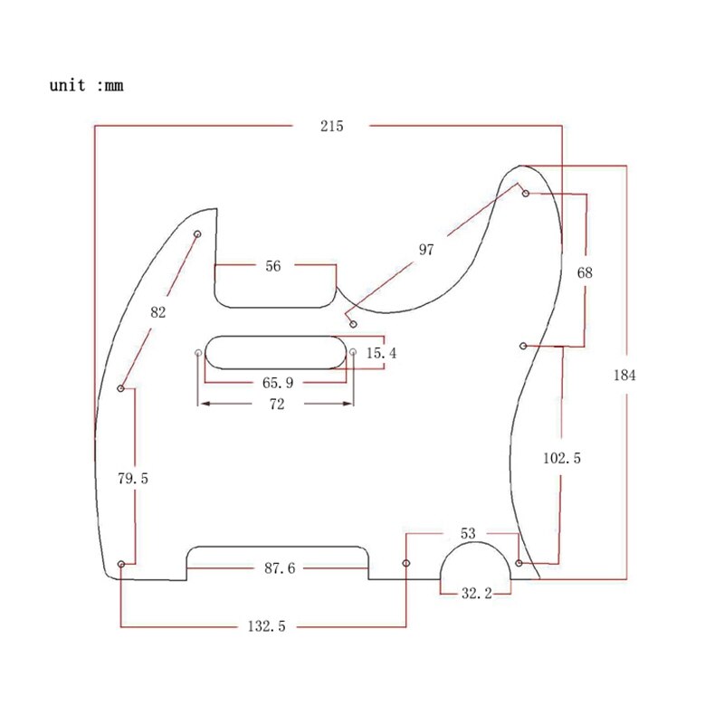 Pickguard pour guitare Tele 8 trous, protection de sélection en métal pour remplacement de Pickguard Telecaster Standard
