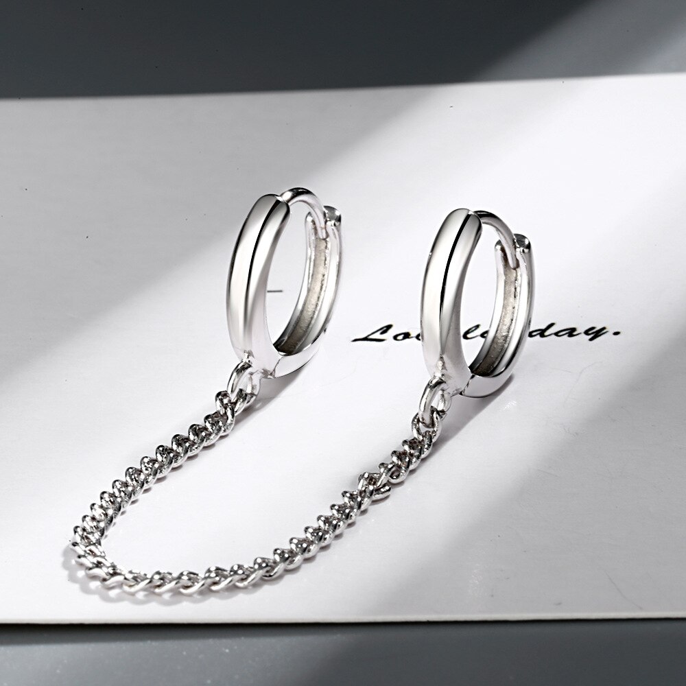 Mode-sieraden 1 Pcs 925 Sterling Zilver Na De Oor Ketting Oorbellen Voor Vrouwen Party Pendientes EH1294