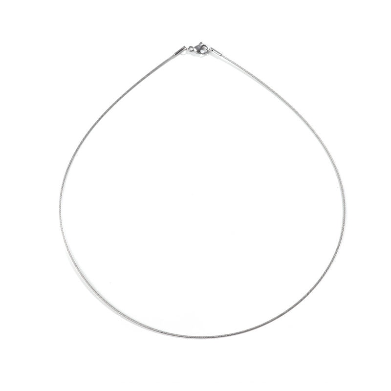 2019 Nuovo 304 in Acciaio Inox Collo Del Collare Della Collana Dei Monili Semplice per Le Donne Ragazze Uomini Regalo di 45 centimetri (17 6/8 &quot;) lungo, 1 Pezzo