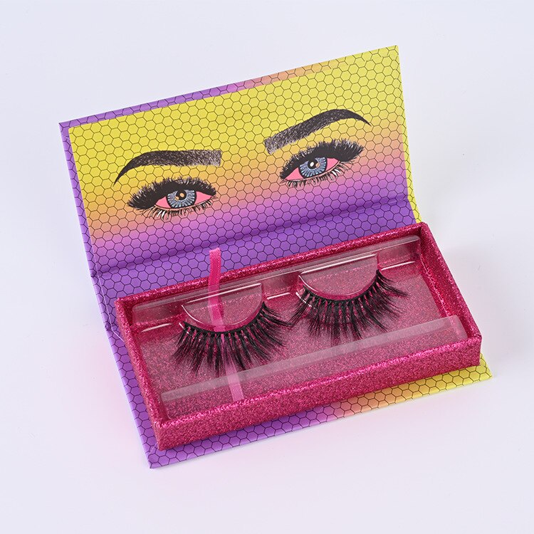 Eyelash Packaging Box 10/30 Pairs Empty Lash Packaging with Tray Rectangle Case 25mm Mink Lashes Box Eyelashes Package: 10box with tray / B