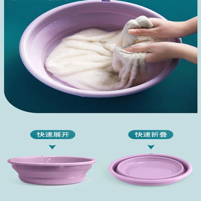 Travel portable folding basin household multi-purpose washbasin can be hung kitchen sink folding washbasin