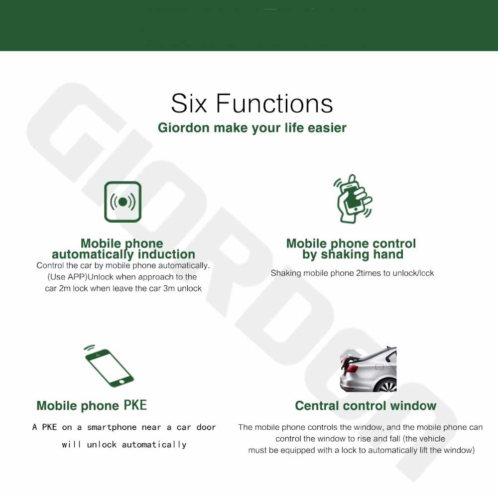 PKE inteligentnego klucza samochód system alarmowy ze zdalnym centralny zamek uniwersalny początek zatrzymać przycisk pasywne centralny zamek z pilotem MP686