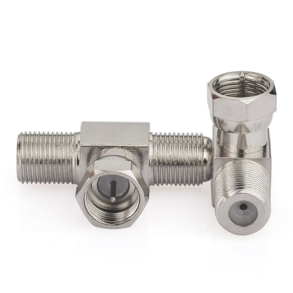 Superbat F-Type Adapter F Plug Naar Jack Vrouwelijke "T" Type 3 Way Splitter Rf Adapter