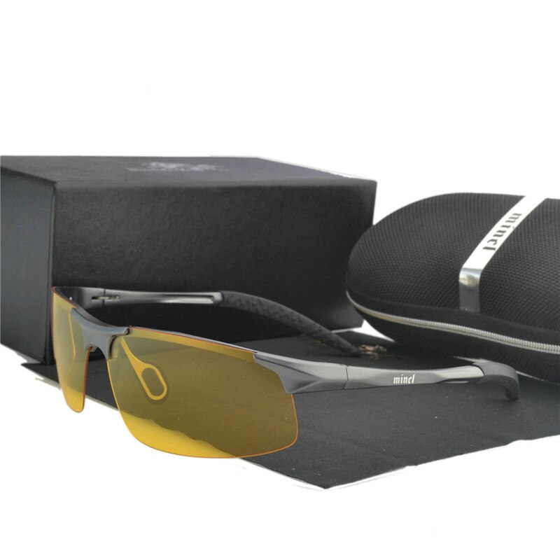 Männer Aluminium Magnesium Sonnenbrille Polarisierte UV400 Sonnenbrille Neue Männliche Brillen Sonnenbrillen Für Männer FML: gary Nacht
