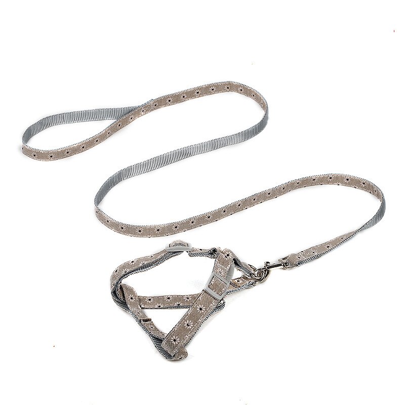Arnés para perro o gato ajustable, correa de chaleco, Collar para cachorro, Outdoor para perros pequeños, caminar para cachorro, perro pequeño de raza Chihuahua: Coffee / 1.0x120cm