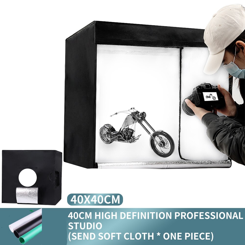 40cm*40cm Photo Box Dimmable Shooting Light Box Portable Folding Light Tent Softbox for Table Live Product Photograghy