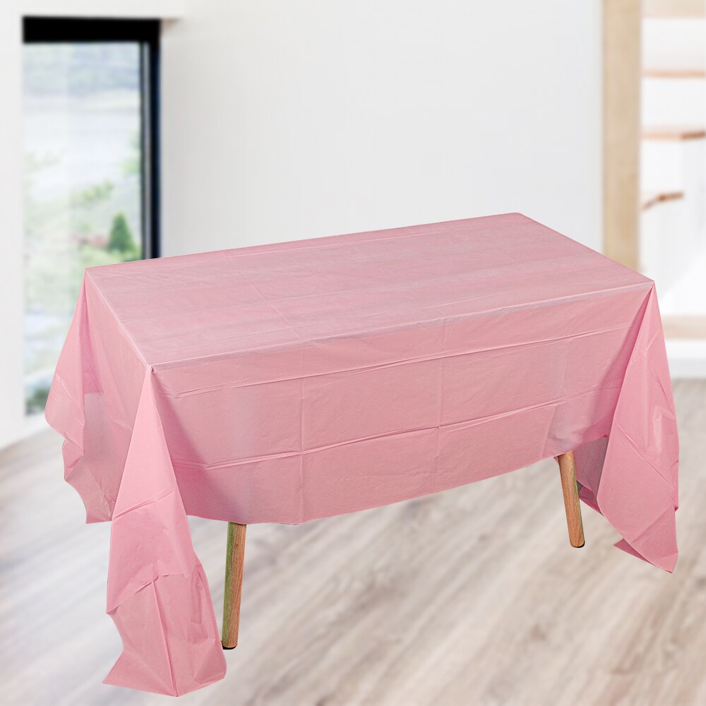 1PC Einfarbig Kunststoff Einweg Tisch Abdeckung Rechteck Schreibtisch Tuch Catering Hochzeit Partei Bankett Schreibtisch Abdeckung Hause Dekoration