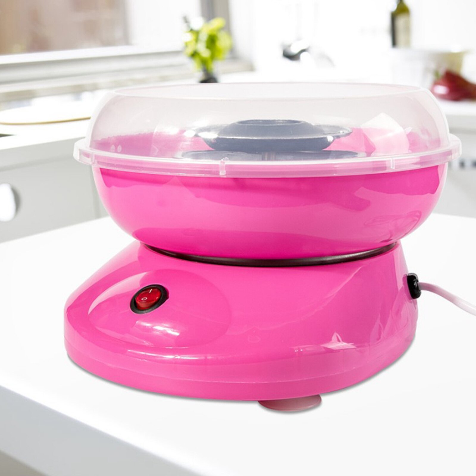 Mini Cotton Candy Maker Machine Floss Sugar Electric Carnival EU Plug Pink: Pink