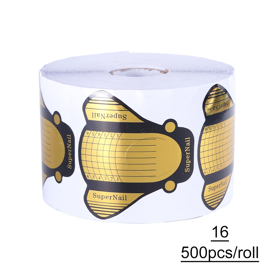 500pcs Nail Art French Acrylic UV Gel Extension Tips Quick Building Form Guide For Nail Extension Stencil Manicure Tools LY941-1: 16