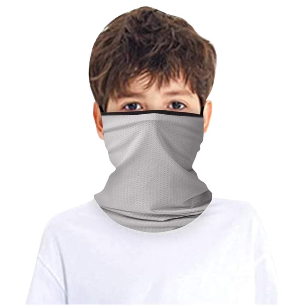 25#  kinder rave bandana sjaals nekwarmer buis hoofddeksels voor jongens en meisjes gezichtssjaal buitensporten halve gezichtsfiets sjaal: C