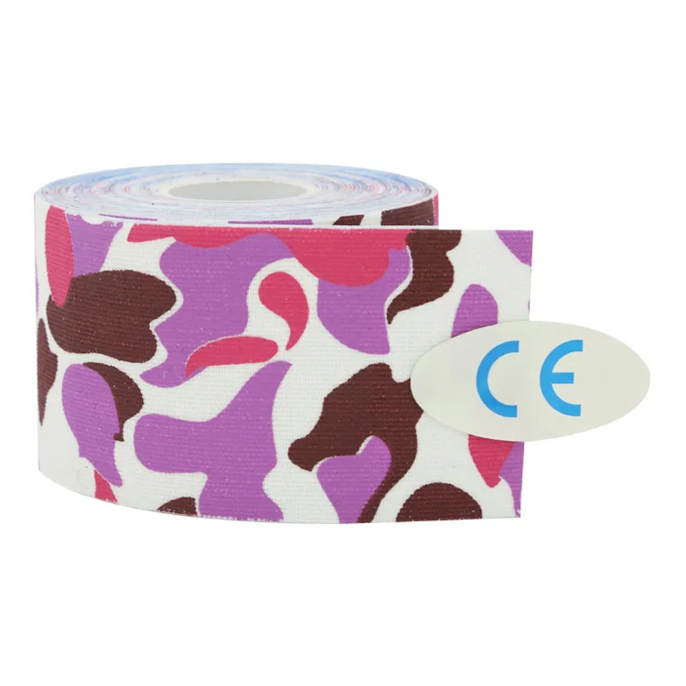 Bande de kinésiologie athlétique en coton élastique coloré, bande de protection des muscles du genou et des épaules, pour la récupération et le soulagement de la douleur: FANTASY PINK