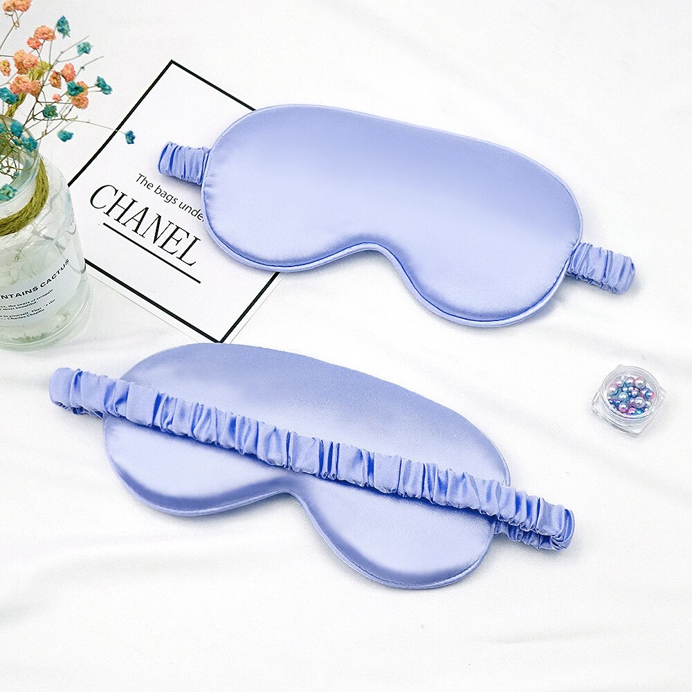Sleep Mask Silk Eye Mask Eye Cover Soft Relax Eyes Bandage Eyeshade Sleep Patch Smooth Blindfold For Women Men Night Nap Heath: Taro