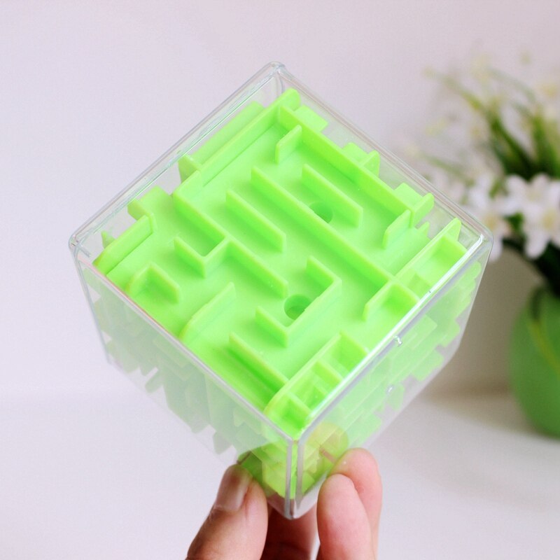 3D Maze Puzzle 8x8x8cm Magic Cube Educational Toys Christmas for Kids and Adults: Green