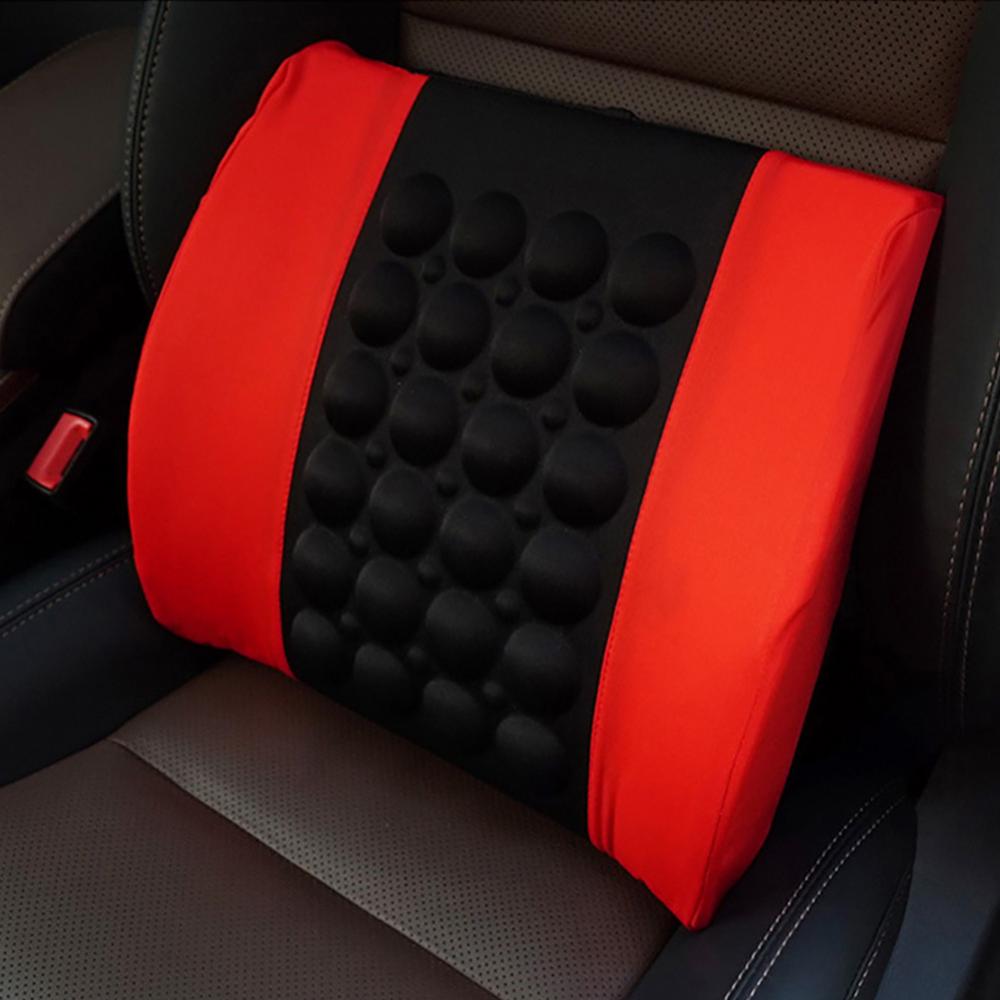 Asiento de coche de masaje eléctrico ajustable, cojín de soporte de cintura de esponja suave