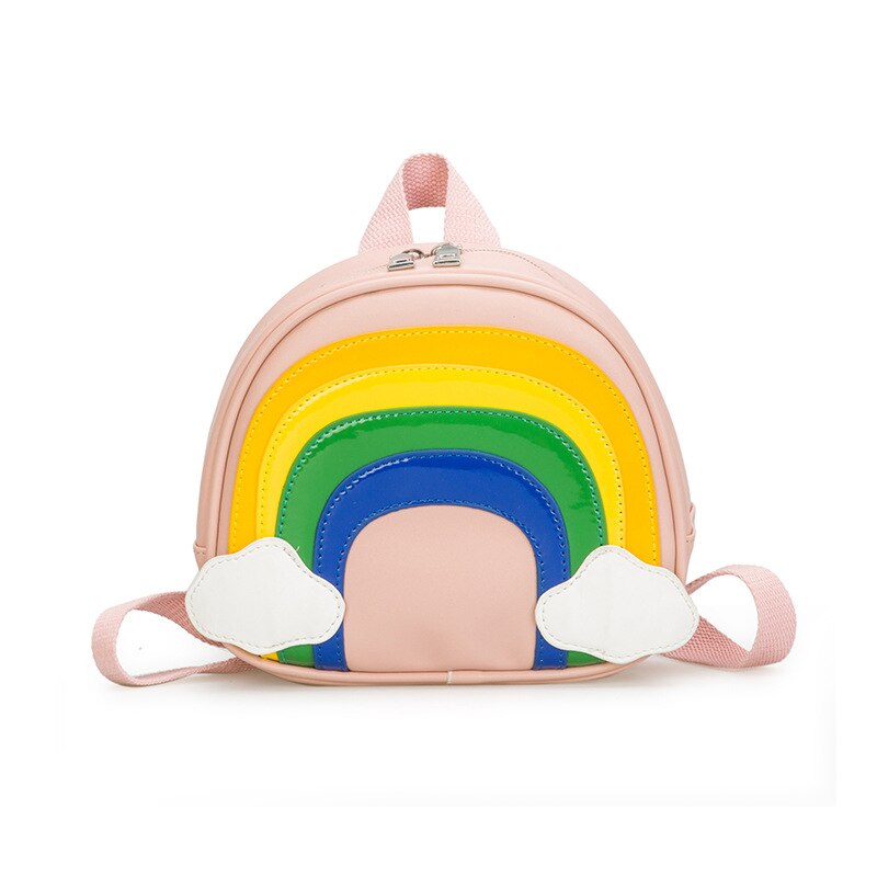 freundlicher Rucksack Mädchen Schule Taschen Neue Karikatur Regenbogen Drucken Rucksack eltern-Art-Paket freundlicher Rucksäcke: Rosa