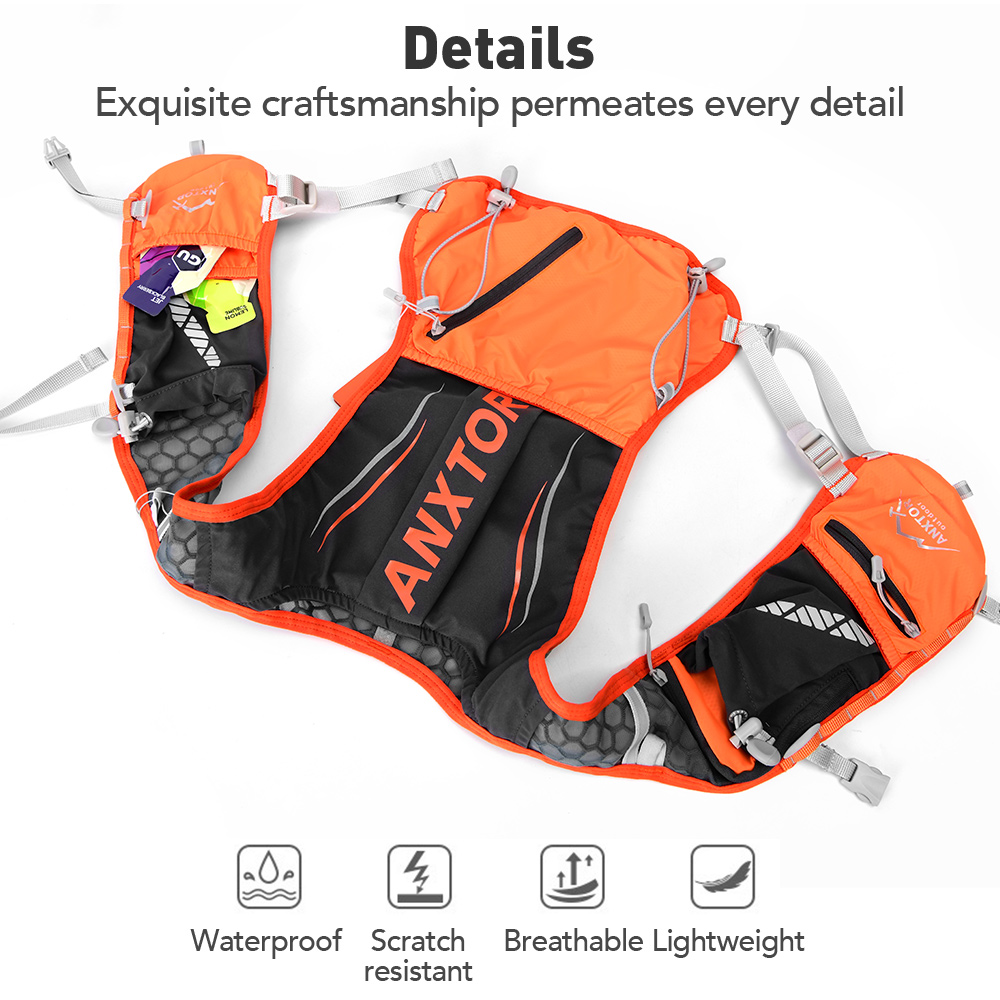 INOXTO-lichtgewicht hardlooprugzak hydratatie vest, geschikt voor fiets marathon wandelen, ultralicht en draagbaar 5L