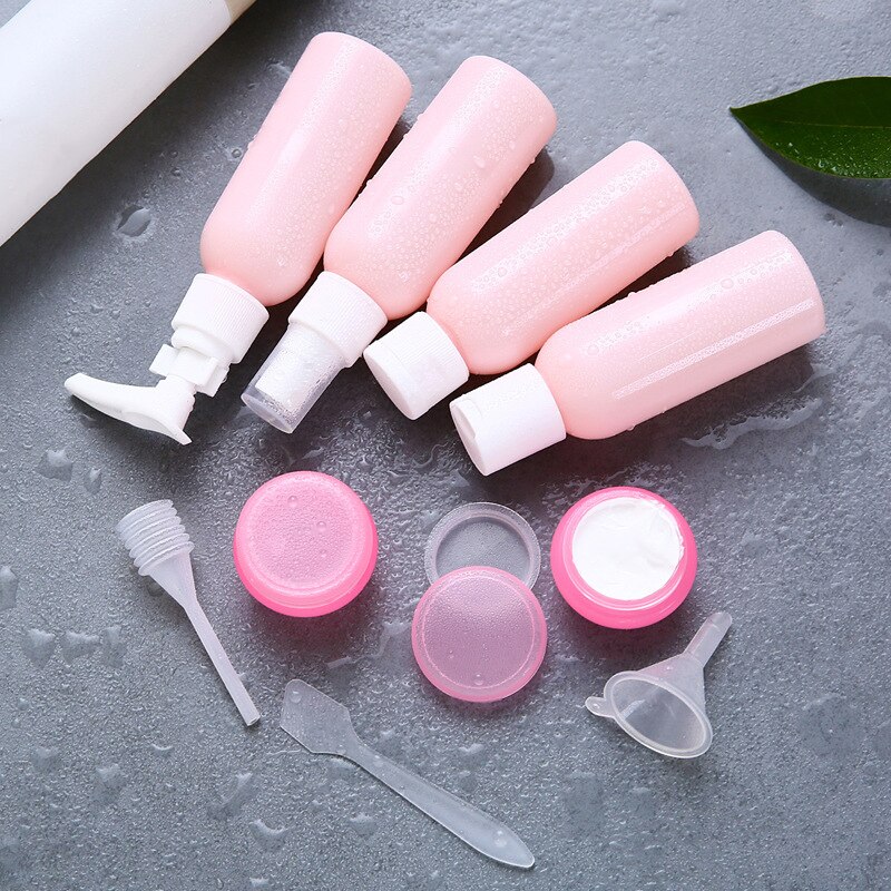 9pcs/Set Travel Mini Makeup Cosmetic Face Cream Pot Bottles Plastic Transparent Empty Eyeshadow Make Up Container Bottle