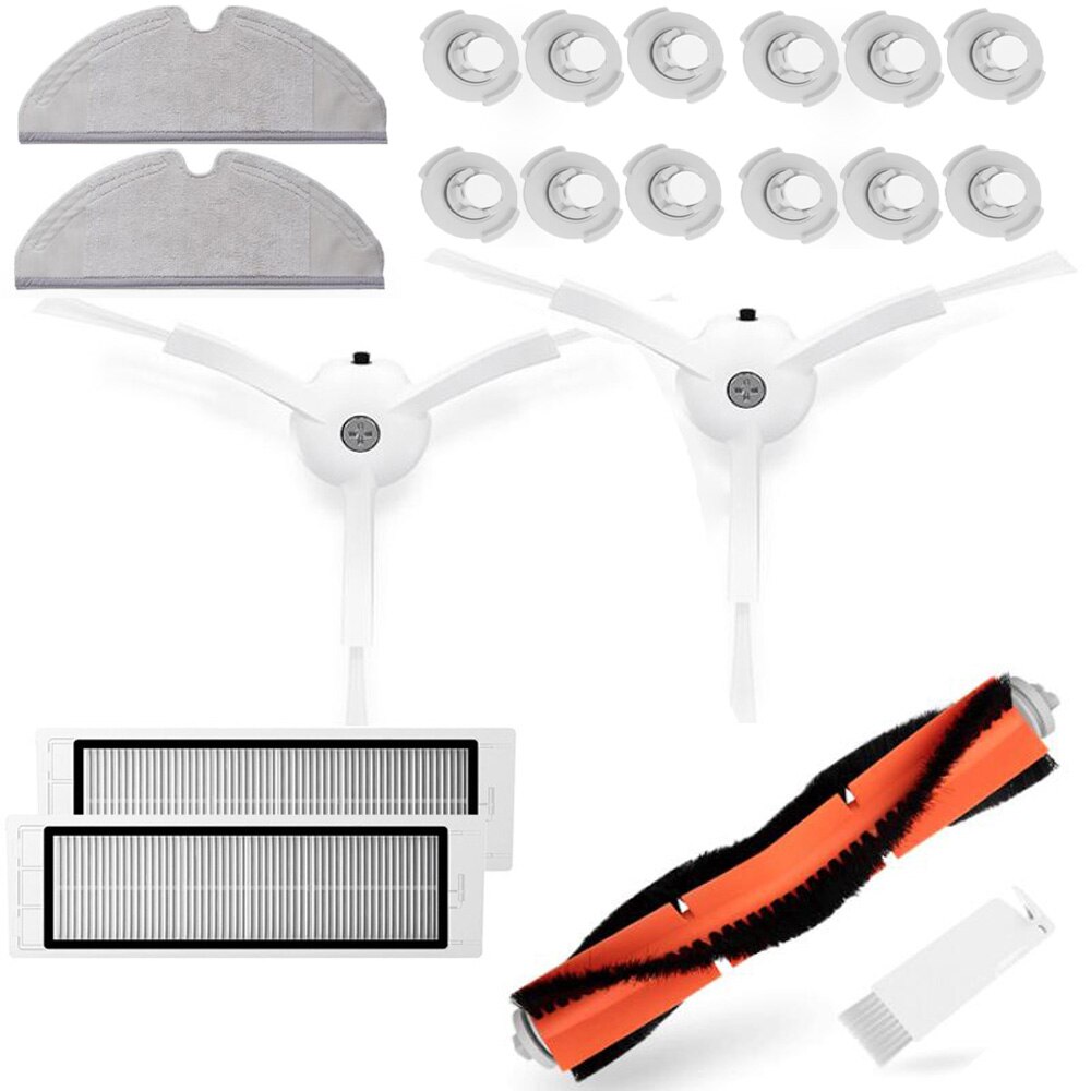 Original xiaomi/roborock robotdammsugare reservdelspaket med tvättbart hepa-filter, huvudborste, moppduk, sidoborste: Förpackning  v4