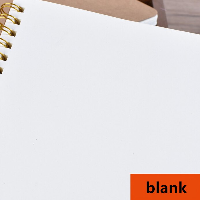 A5 Notebook Kraft Grid Dot Blank Drawing Daily Weekly Planner Agenda Book Time Management School Supplies: C