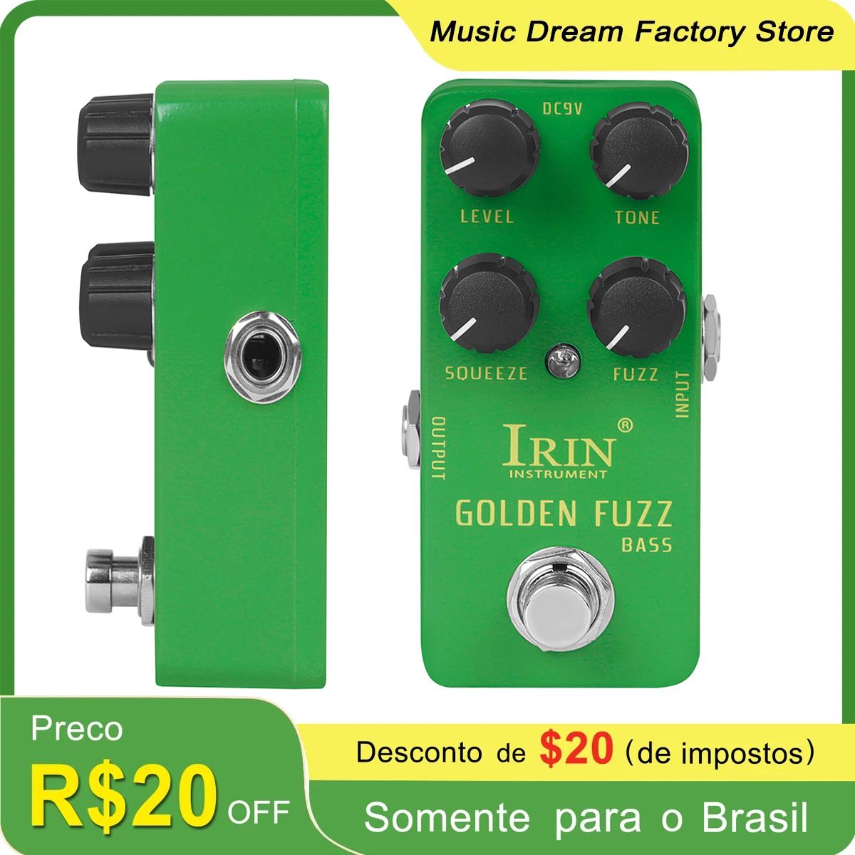 Pedales de efectos de guitarra serie IRIN RS, Pedal de efectos de guitarra eléctrica de aleación de aluminio, accesorios de guitarra para instrumentos de cuerda: plum