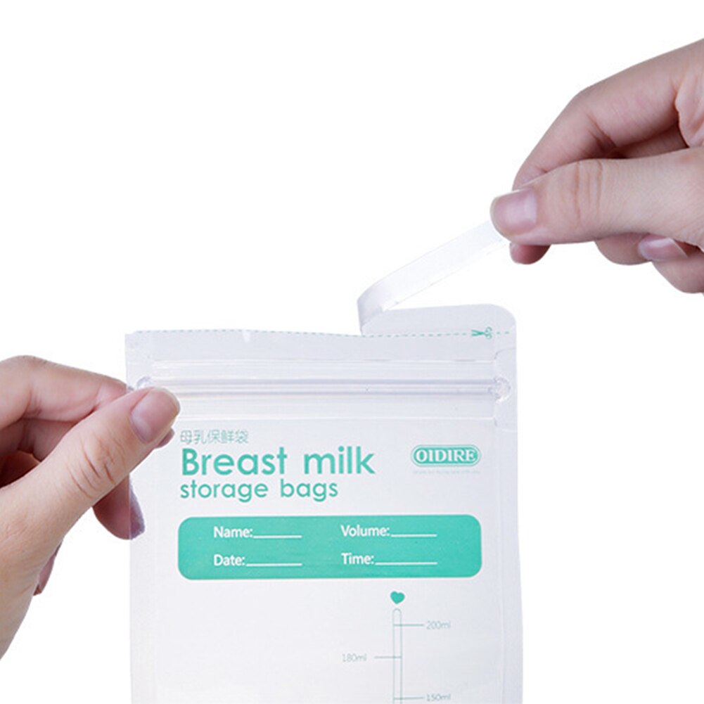 Bolsa de almacenamiento de leche materna, bolsas de almacenamiento para lactancia materna a prueba de fugas, 200ML / 30 Uds.