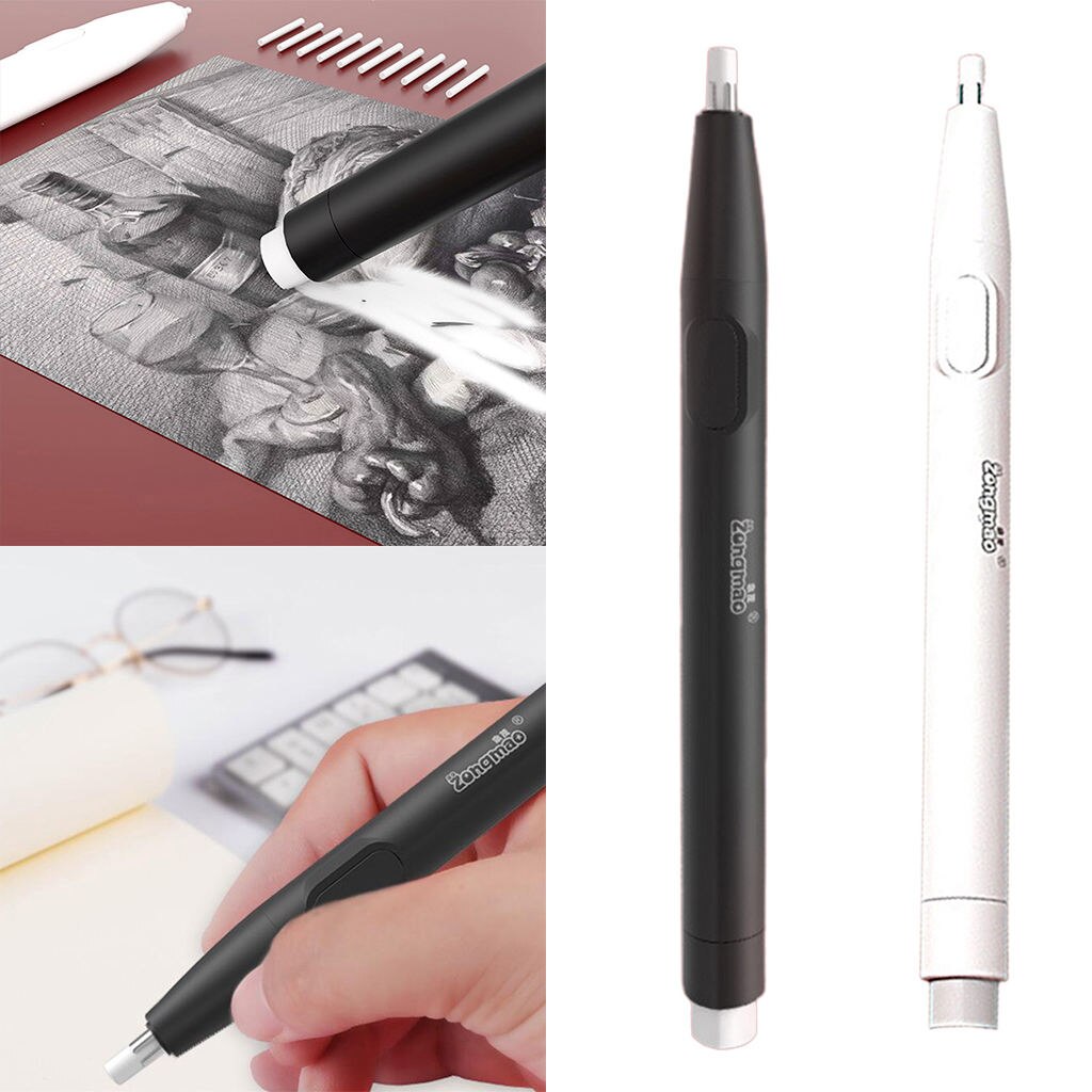 Battery Operated Electric Eraser Kit with Refills for Drawing Sketches