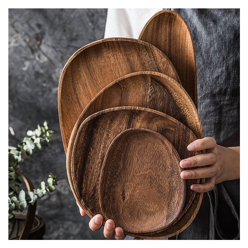 Dessert tray acacia wood irregular plate wood plate plate wood bread plate serving dishes sets