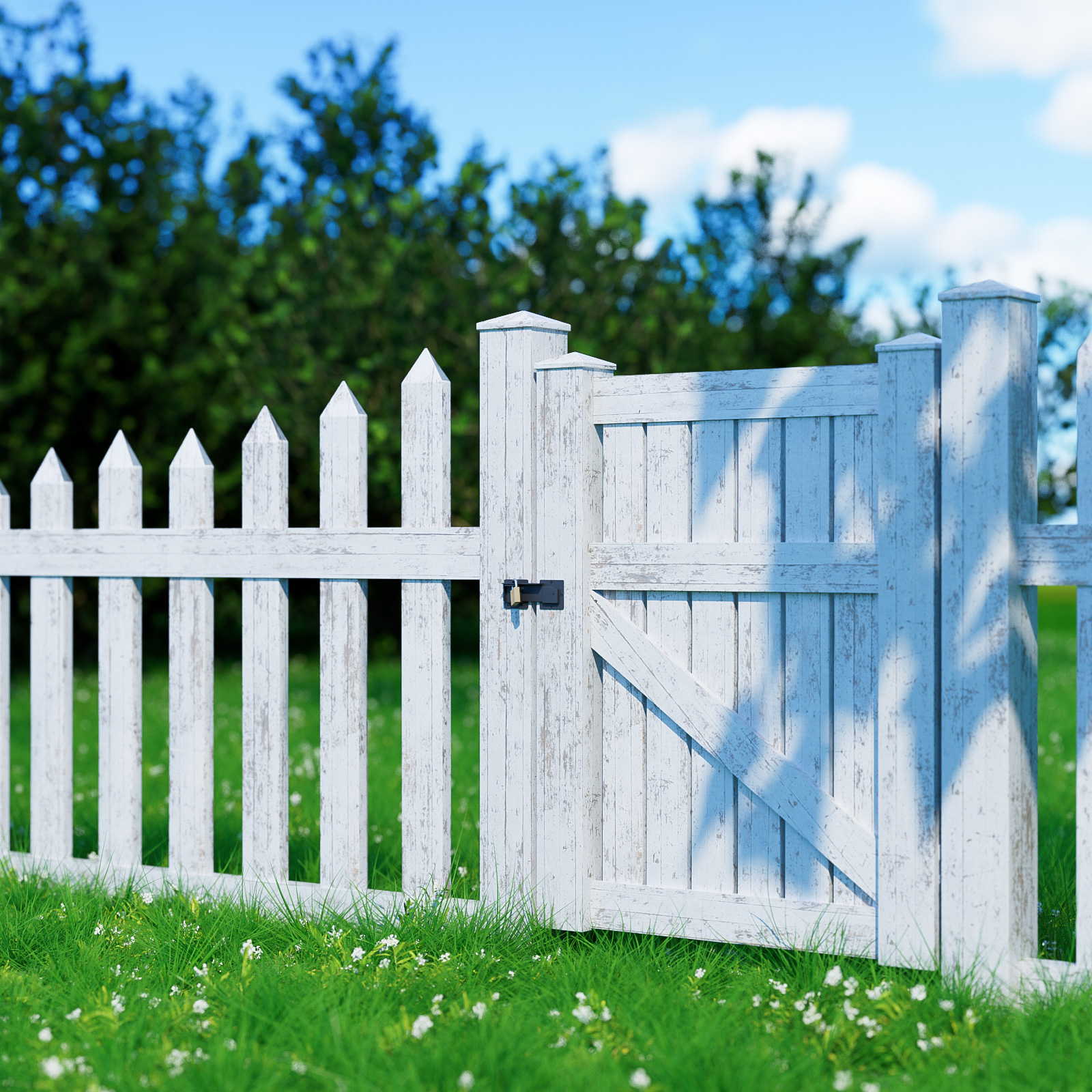 Trava de metal com cadeado, Trava de portão resistente, Fazenda, Preto fosco, Portão ao ar livre, 1 Pacote