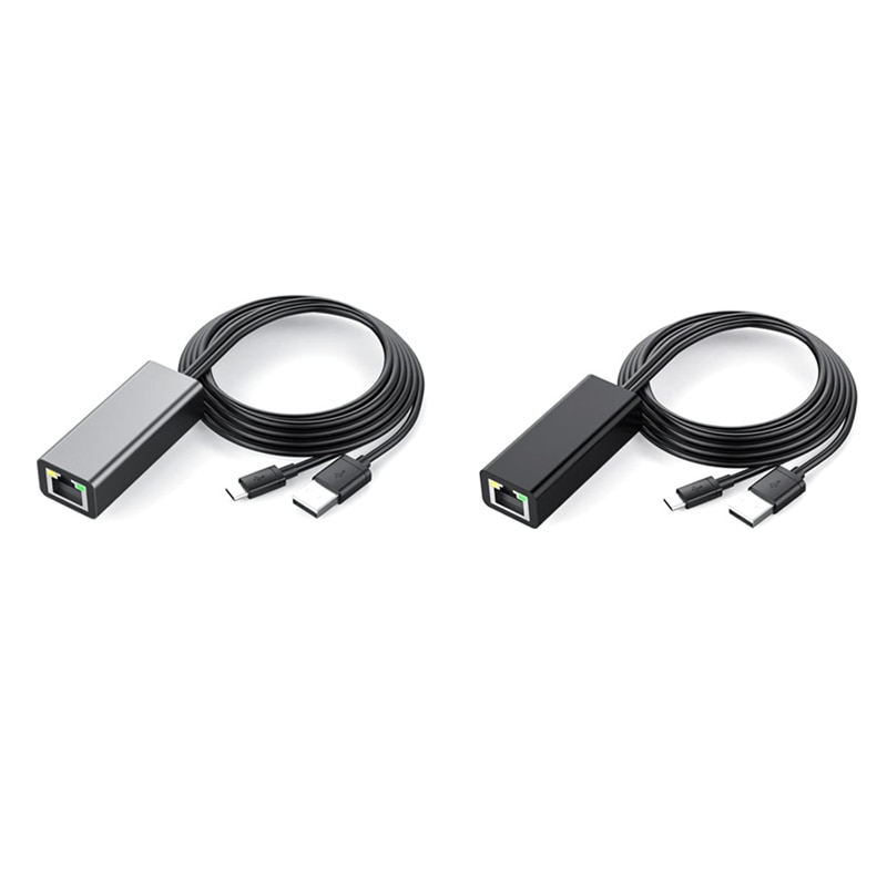 Ethernet Adapter with Power Cable for TV Stick (2Nd Gen), 4K Stick