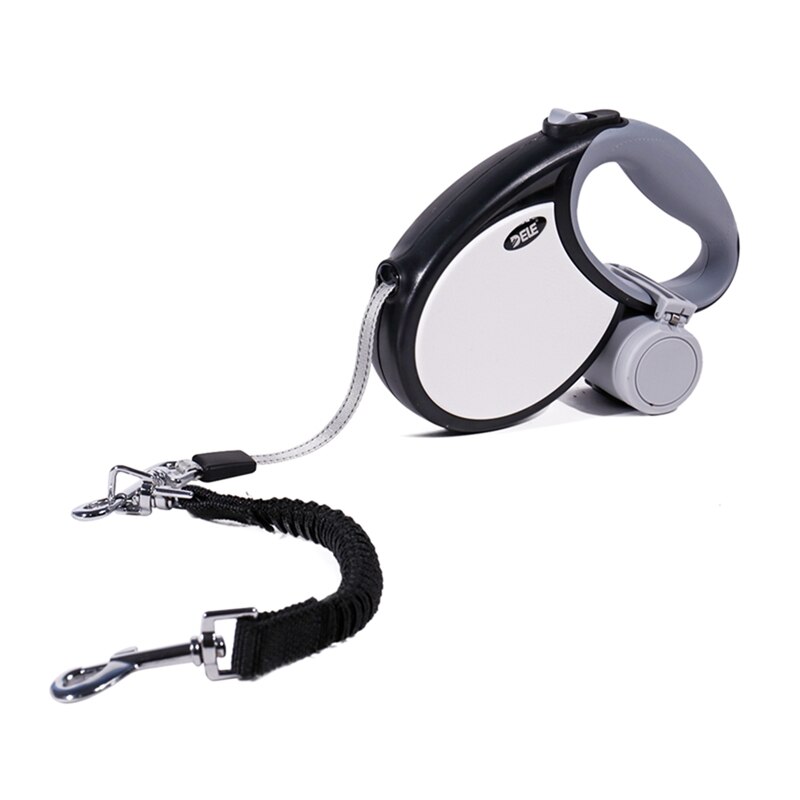 Hondenriem met trekkoord, automatische hondenriem met reflecterende strip, uittrekbare hondenriem met 5/7m automatische abs/tpr-riemen, hondenriem met reflecterende strip, hondenriem met lint