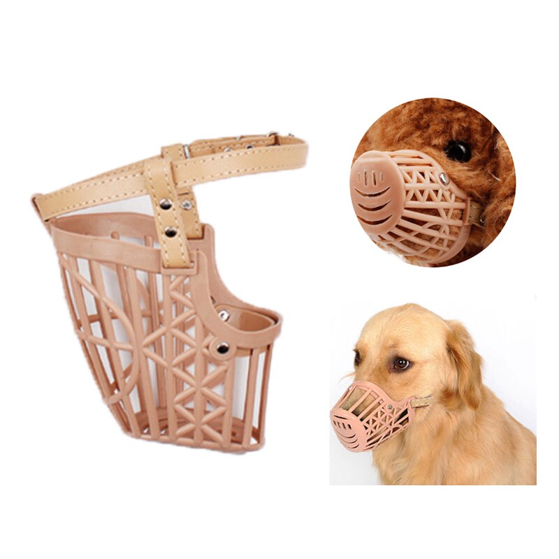 Pet Dog Mouth Cover Fence Type Mesh Mask Pet Dog Muzzle Plastic Strong Dogs Muzzle Basket Anti-Biting Dog Mouth Mask
