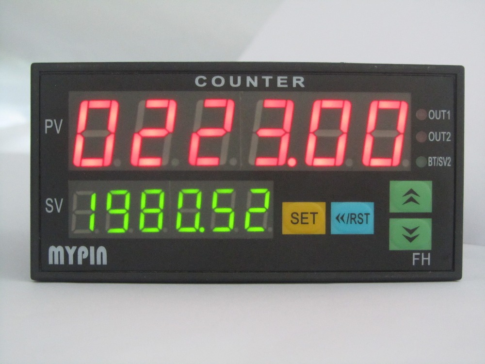 Digital Counter Mini Length Batch Meter 1 Preset Relay Output Count Meter Practical Length Meter 90-260V AC/DC hour meter